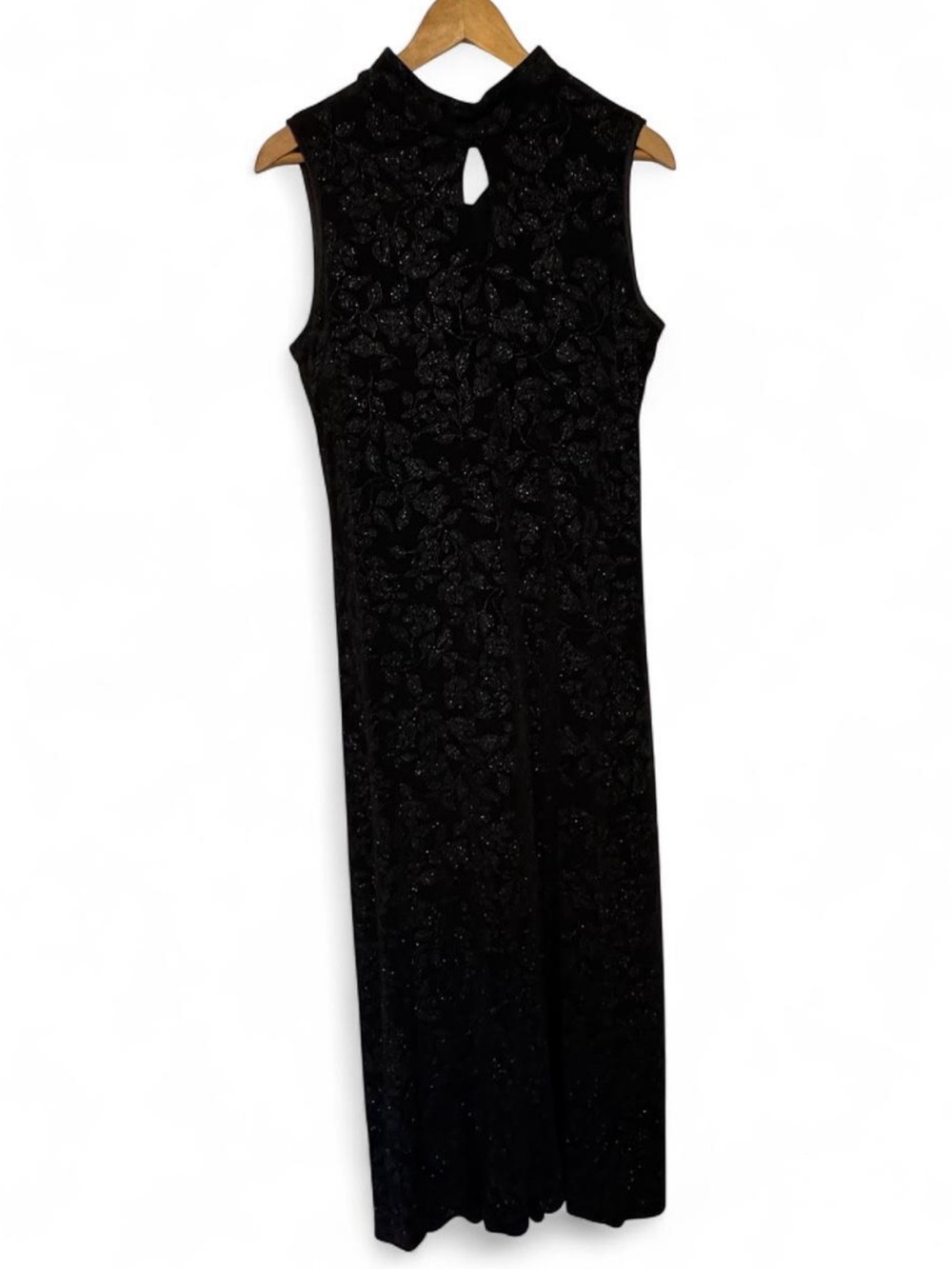 Vintage Coldwater Creek Cheongasm-style velvet dress